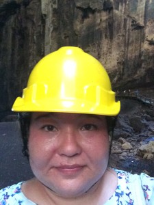 No wires -- no makeup, but definitely a cave spelunking badass!